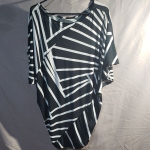 Forever Tops - Forever black and white printed loose blouse Forever Tops - Forever black and white printed loose blouse